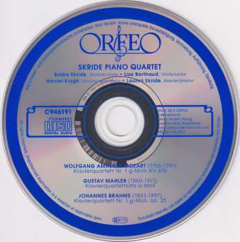 CD Skride Piano Quartet: Mozart • Mahler • Brahms 323030