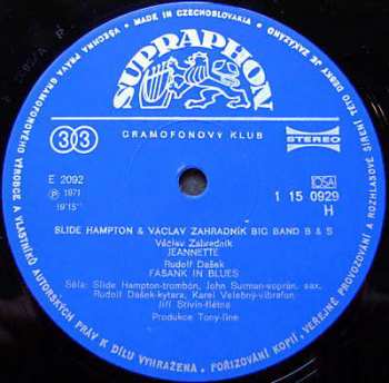 LP Slide Hampton: B & S 300409