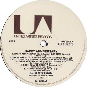 LP Slim Whitman: Happy Anniversary 485009