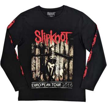 Merch Slipknot: Slipknot Unisex Long Sleeve T-shirt: Skeleton Flag (back & Sleeve Print) (medium) M