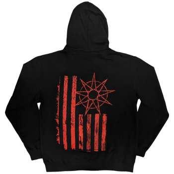 Merch Slipknot: Slipknot Unisex Zipped Hoodie: 9-point Flag (back Print) (large) L