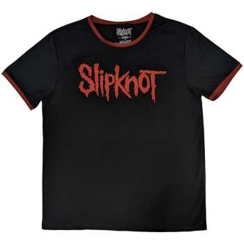 Merch Slipknot: Slipknot Unisex Ringer T-shirt: Logo (back Print) (small) Black