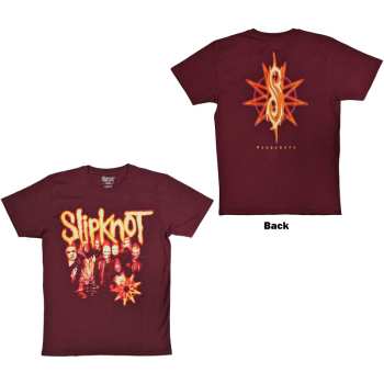 Merch Slipknot: Slipknot Unisex T-shirt: The End So Far Group Photo Tribal S Nonogram (back Print) (medium) M