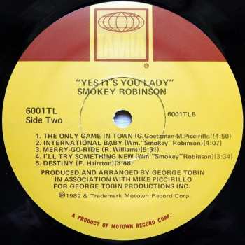 LP Smokey Robinson: Yes It's You Lady 374343