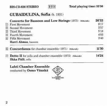 CD Sofia Gubaidulina: Bassoon Concerto • Concordanza • Detto II 379432