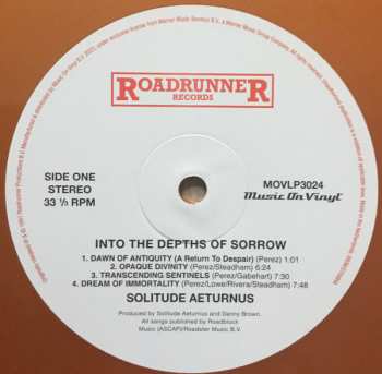LP Solitude Aeturnus: Into The Depths Of Sorrow CLR | LTD | NUM 483213