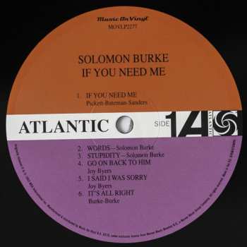 LP Solomon Burke: If You Need Me 17211