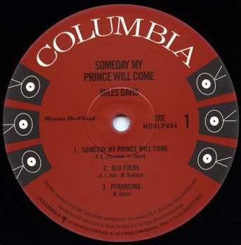 LP The Miles Davis Sextet: Someday My Prince Will Come 33421