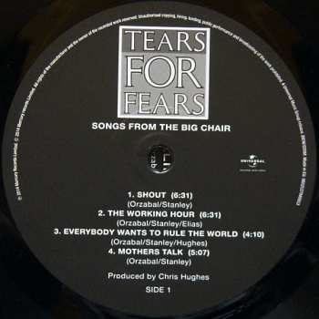 LP Tears For Fears: Songs From The Big Chair  33573