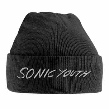 Merch Sonic Youth: Čepice White Logo Sonic Youth Vyšívaná