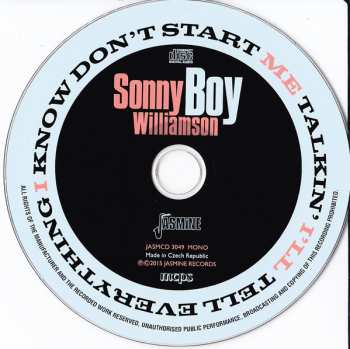 CD Sonny Boy Williamson: Don't Start Me Talkin' I'll Tell Everything I Know: The Complete Checker Singles 1955-1962 406988