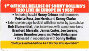 3CD Sonny Rollins: Freedom Weaver (The 1959 European Tour Recordings) DLX | LTD 542595