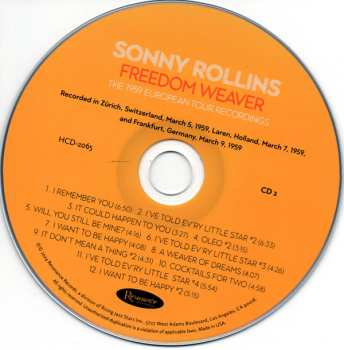 3CD Sonny Rollins: Freedom Weaver (The 1959 European Tour Recordings) DLX | LTD 542595