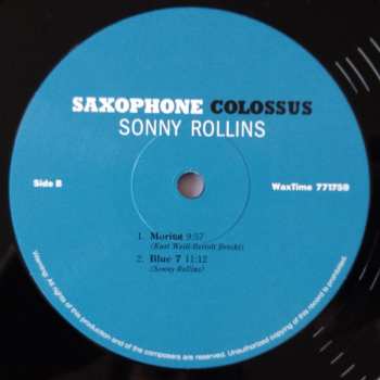 LP Sonny Rollins: Saxophone Colossus LTD 144864