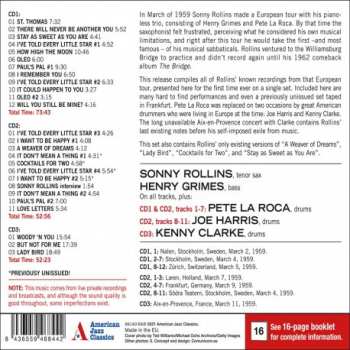 3CD Sonny Rollins Trio: Live In Europe 1959 (Complete Recordings) 491493