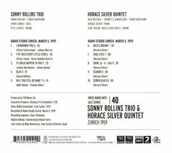 CD Sonny Rollins Trio: Zurich 1959 126118