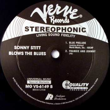 2LP Sonny Stitt: Blows The Blues LTD | NUM 354333