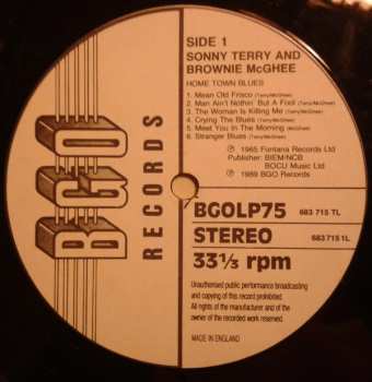 LP Sonny Terry & Brownie McGhee: Home Town Blues 333665