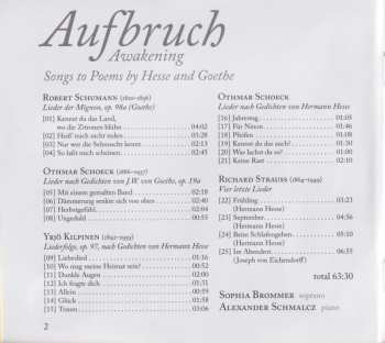 CD Sophia Christine Brommer: Aufbruch = Awakening (Songs To Poems By Hesse And Goethe) 116802