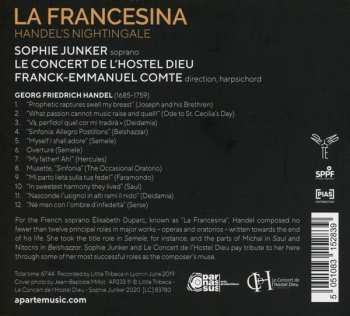 CD Sophie Junker: La Francesina - Handel's Nightingale 250649