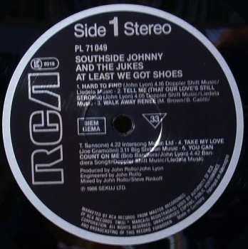 LP Southside Johnny & The Asbury Jukes: At Least We Got Shoes 335886