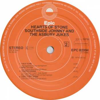 LP Southside Johnny & The Asbury Jukes: Hearts Of Stone 417679