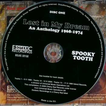 2CD Spooky Tooth: Lost In My Dream - An Anthology 1968-1974 DLX 316921