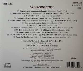 CD St. Paul's Cathedral Choir: Remembrance 95090