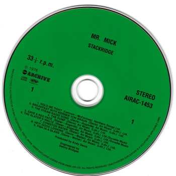 CD Stackridge: Mr. Mick LTD
