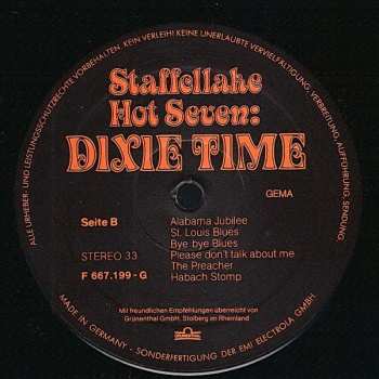 LP Staffellake Hot Seven: Dixie Time (Auslese '80) 386995