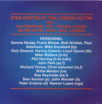 CD Stan Kenton And His Orchestra: Live At The London Hilton 1973, Vol.1 380203