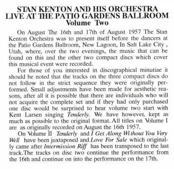 CD Stan Kenton And His Orchestra: Live From The Patio Gardens Ballroom Salt Lake City Utah 1957 Volume Two 255097