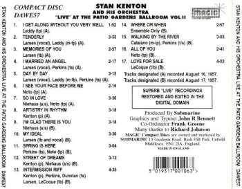 CD Stan Kenton And His Orchestra: Live From The Patio Gardens Ballroom Salt Lake City Utah 1957 Volume Two 255097