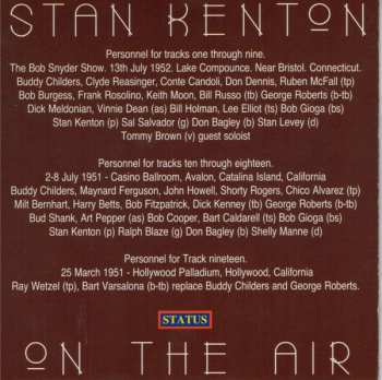 CD Stan Kenton And His Orchestra: On The Air 293609