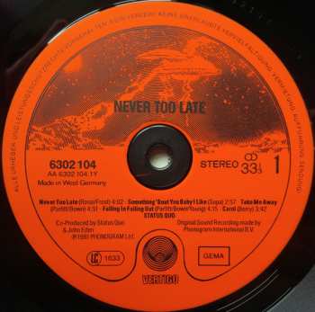 LP Status Quo: Never Too Late 542145