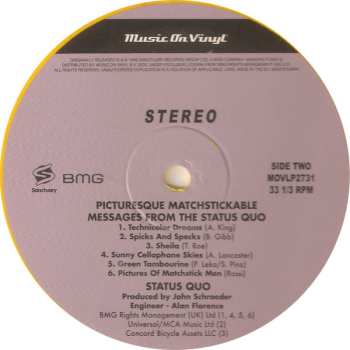 2LP Status Quo: Picturesque Matchstickable Messages From The Status Quo CLR | LTD | NUM