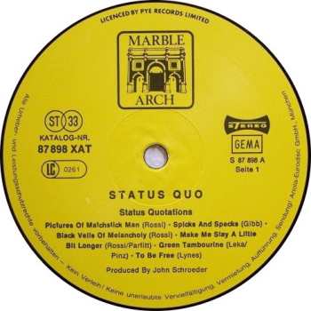 LP Status Quo: Status Quotations 496528