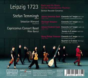 CD Stefan Temmingh: Leipzig 1723 186131