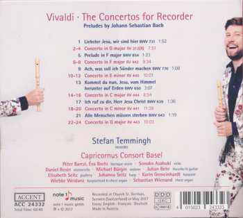 CD Stefan Temmingh: Vivaldi - The Concertos For Recorder. Preludes By Johann Sebastian Bach 255578