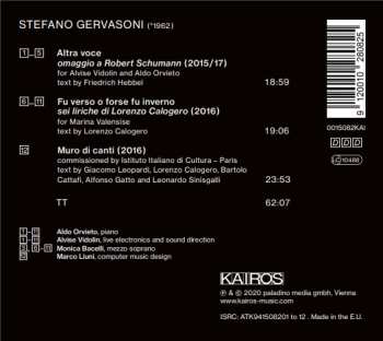 CD Stefano Gervasoni: Muro Di Canti DIGI 345609