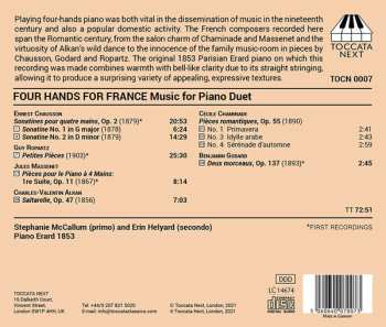 CD Stephanie McCallum: Four Hands For France (Music For Piano Duet) 477268