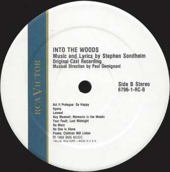 LP Stephen Sondheim: Into The Woods—Original Cast Recording CLR 388051