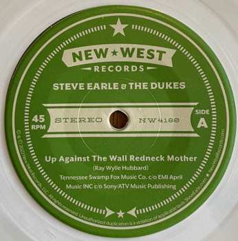 SP Steve Earle & The Dukes: Up Against The Wall Redneck Mother / Night Rider's Lament CLR 501667