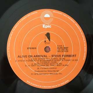 LP Steve Forbert: Alive On Arrival 408321
