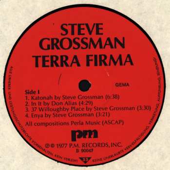 LP Steve Grossman: Terra Firma 535309