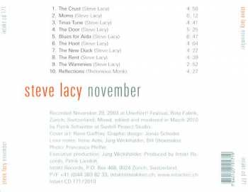 CD Steve Lacy: November 187568