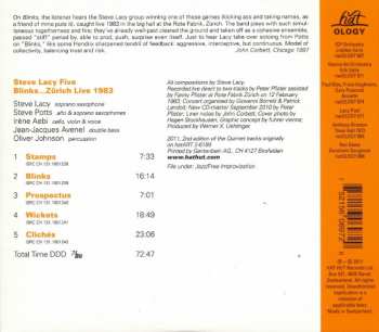 CD Steve Lacy Two, Five & Six: Blinks...Zürich Live 1983 292538