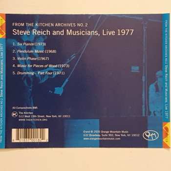 CD Steve Reich And Musicians: Live 1977 336501