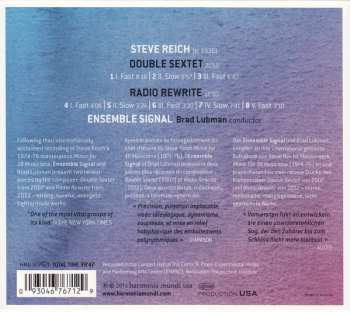 CD Steve Reich: Double Sextet / Radio Rewrite 108741