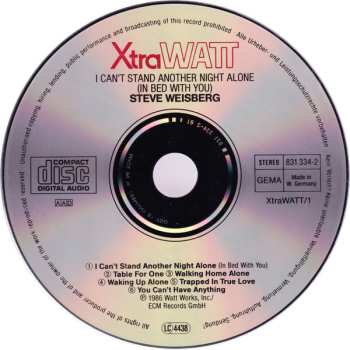 CD Steve Weisberg: I Can't Stand Another Night Alone (In Bed With You)